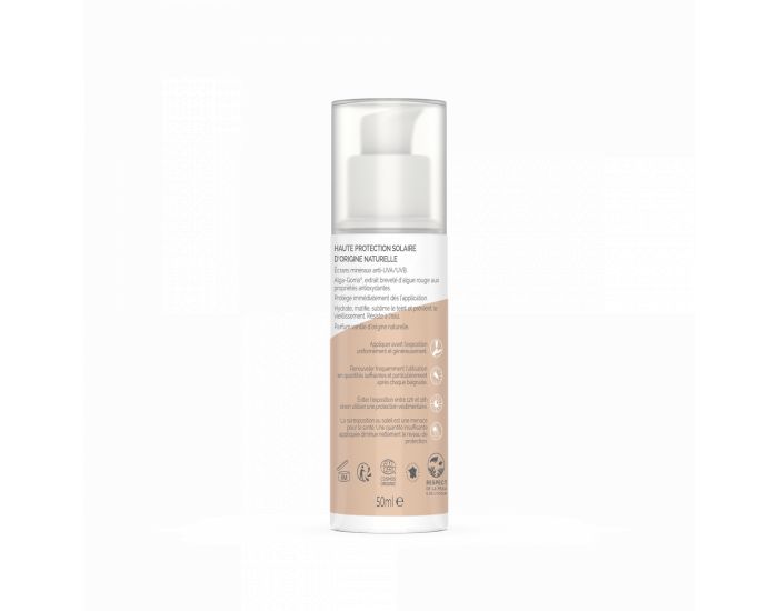 LABORATOIRES DE BIARRITZ Cr�me Solaire Visage Teint�e SPF30 Certifi�e Bio - 50ml Ambr�e (25)