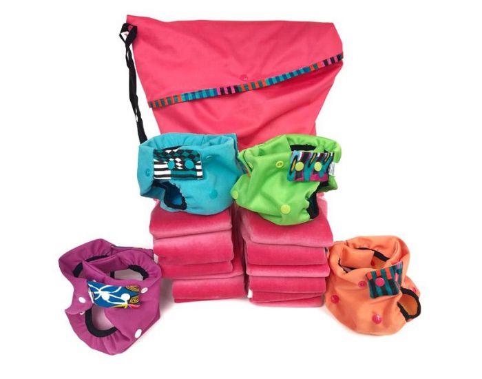 APIAFRIQUE PACK DE DEPART Couches Lavables TE2 - Taille 1 (2.5-5kg) (1)