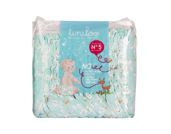 TINILOO Couches Ecologiques Taille 5 - 11  25 kg - 24 couches (4)