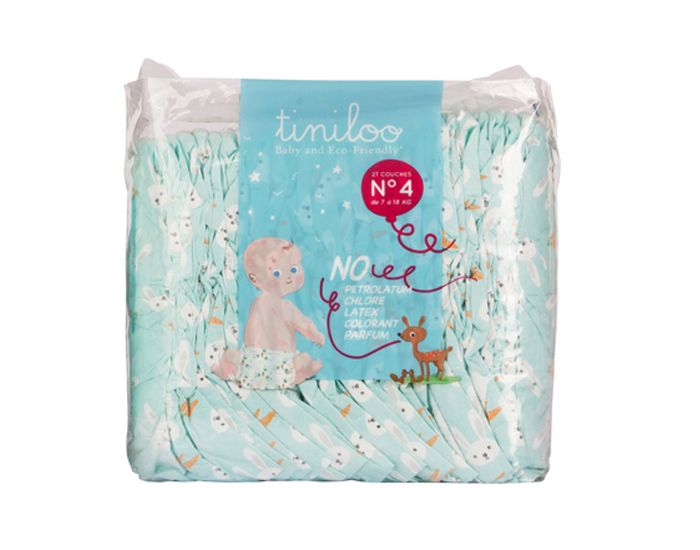 TINILOO Couches Ecologiques Taille 4 - 7  18 kg - 27 couches (4)