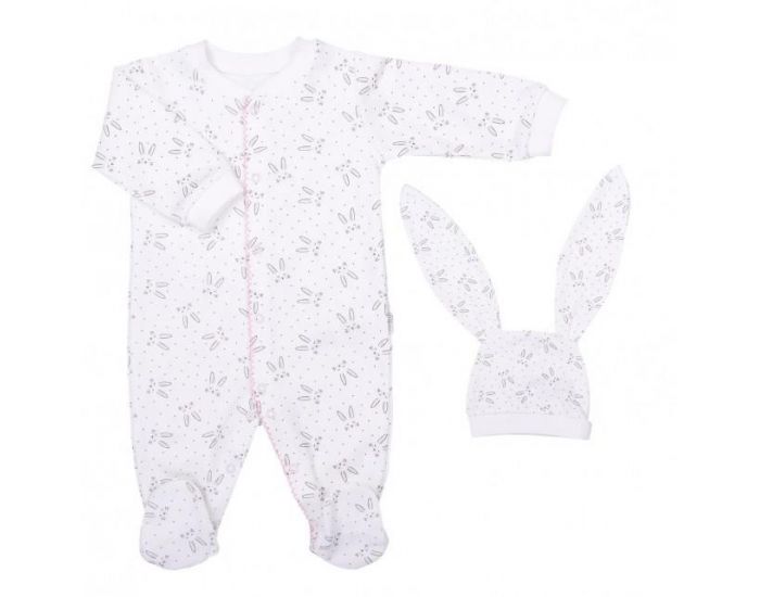 SEVIRA KIDS Pyjama bb et bonnet en coton bio, Lapin (6)