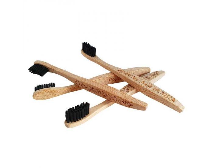 AKOYA Pack de 4 Brosses  Dents Bambou Enfant (3)