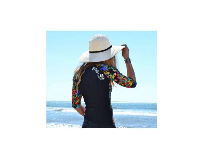 MAYOPARASOL MADE 4 SUN T-shirt Top Anti UV Manches Courtes Femme - Tropiques  (3)