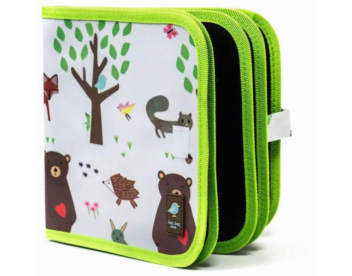 JAQ JAQ BIRD Cahier Ardoise + 4 Craies Zro Poussire - Ds 3 ans (11)