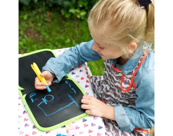 JAQ JAQ BIRD Cahier Ardoise + 4 Craies Zro Poussire - Ds 3 ans (4)