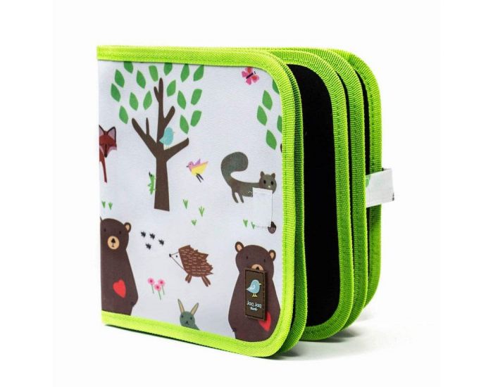JAQ JAQ BIRD Cahier Ardoise + 4 Craies Zro Poussire - Ds 3 ans (6)