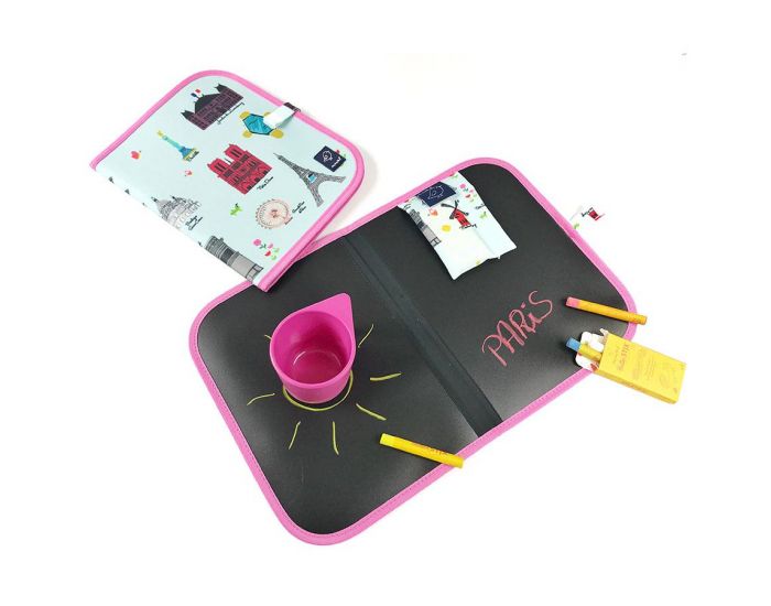 JAQ JAQ BIRD Ardoise Pliable + 4 Craies Zro poussire - Ds 3 ans (1)