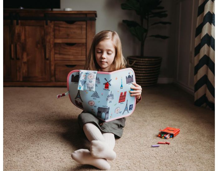 JAQ JAQ BIRD Ardoise Pliable + 4 Craies Zro poussire - Ds 3 ans (3)