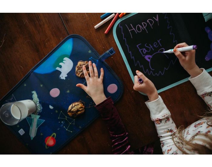 JAQ JAQ BIRD Ardoise Pliable + 4 Craies Zro poussire - Ds 3 ans (5)