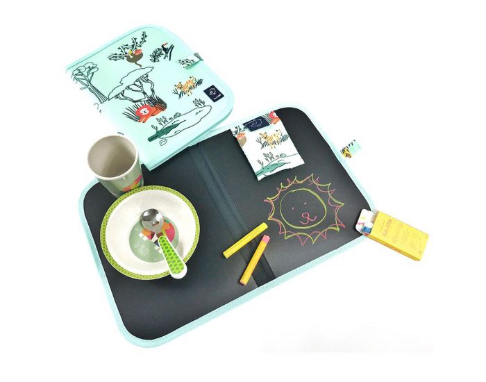 JAQ JAQ BIRD Ardoise Pliable + 4 Craies Zro poussire - Ds 3 ans (6)