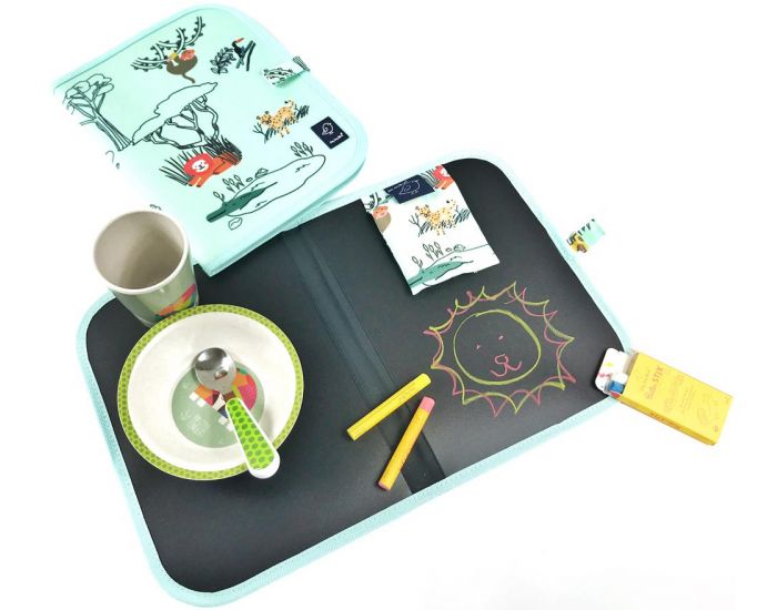 JAQ JAQ BIRD Ardoise Pliable + 4 Craies Zro poussire - Ds 3 ans (10)