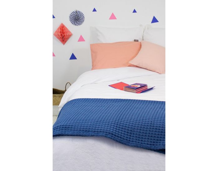 KADOLIS Housse de Couette Enfant en Coton bio et Lin + 1 Taie d'Oreiller (1)