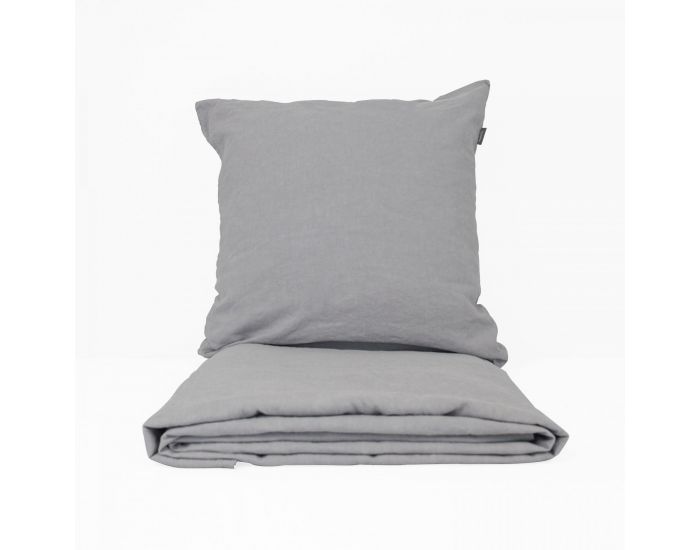 KADOLIS Housse de Couette Enfant en Coton bio et Lin + 1 Taie d'Oreiller (14)