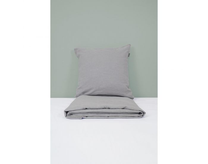 KADOLIS Housse de Couette Enfant en Coton bio et Lin + 1 Taie d'Oreiller (9)