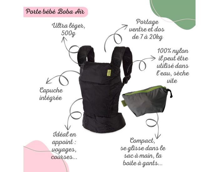 BOBA Porte-b�b� Boba Air - Gris (1)