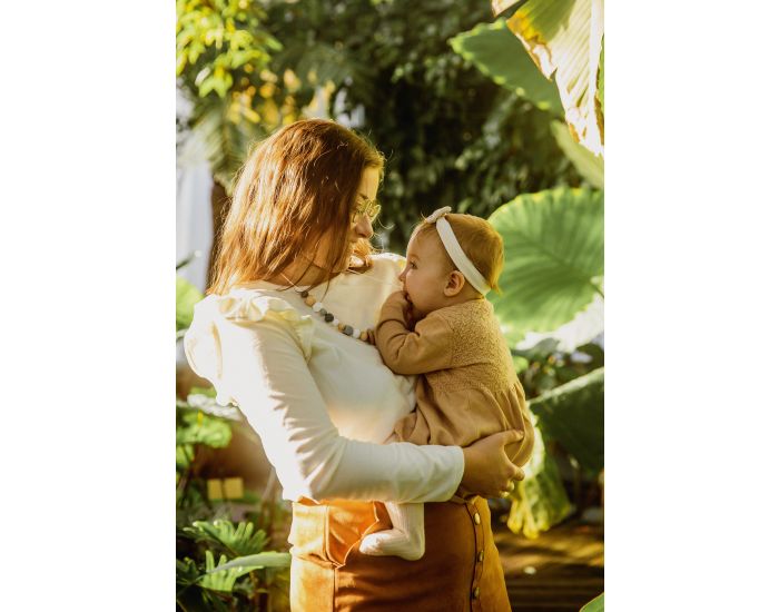 MAWEN MATERNE Collier d'Allaitement, de Dentition Bois et Silicone - Grey & Wood  (3)