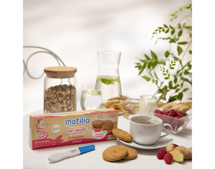 MATILIA Pack 3 Etuis Biscuits Anti-Naus�e BIO - Framboise - 3x150g (1)