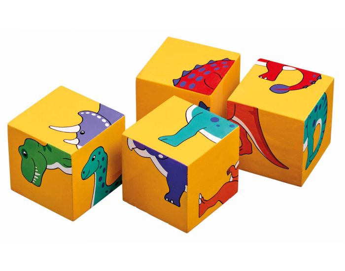 ARTISANS DU MONDE Puzzles Cubes Dinosaures - Ds 1 an.  (1)