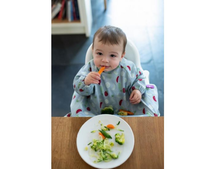 TIDY TOT Bavoir Manches Longues Nomade - Taille Unique - Fruits (5)