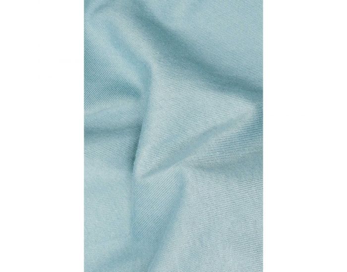 KADOLIS Drap housse COTON BIO - pour lit Bb Bleu pastel 60 x 140 cm (10)
