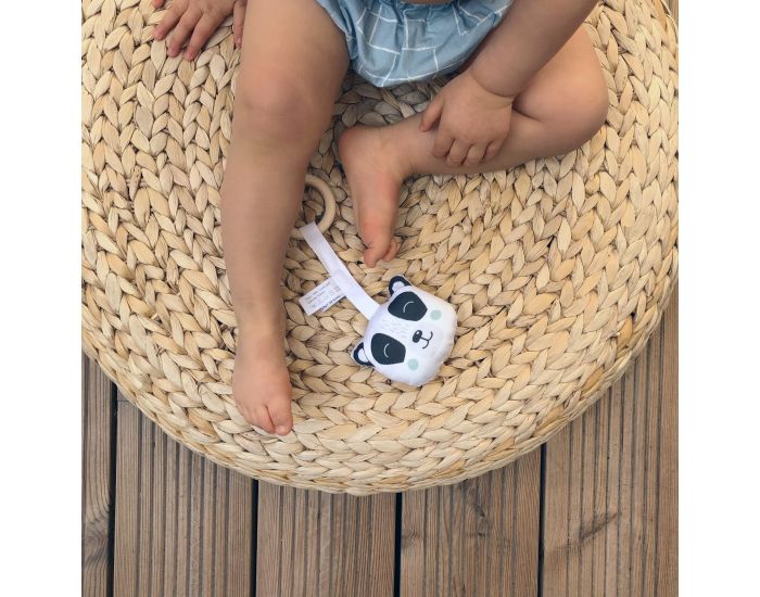 CAROTTE & CIE Anneau de dentition Panda en bois et tissu - Ds la Naissance (2)