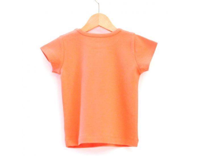 LA QUEUE DU CHAT T-Shirt en Coton Bio - Dinosaure Orange (1)