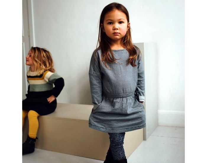 KIDSCASE Robe Enfant Ray�e en Jersey Bio (3)