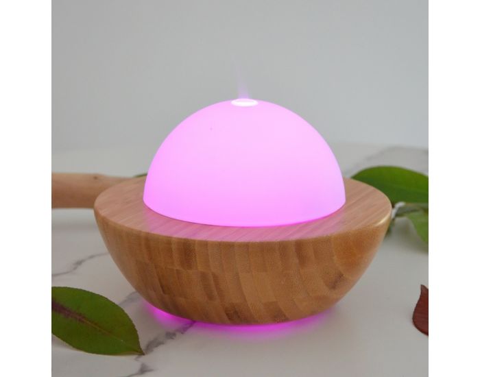 ZEN'AROME Diffuseur d'Huiles Essentielles Ultrasonique en Verre et Bambou Belisia (1)