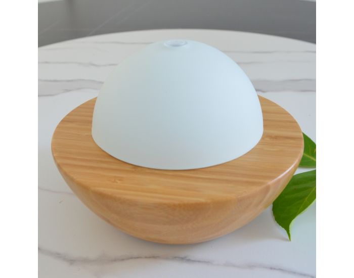 ZEN'AROME Diffuseur d'Huiles Essentielles Ultrasonique en Verre et Bambou Belisia (5)