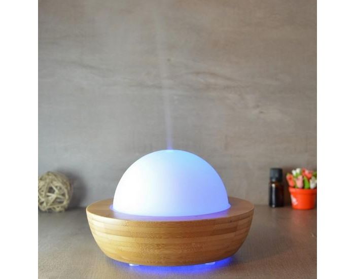 ZEN'AROME Diffuseur d'Huiles Essentielles Ultrasonique en Verre et Bambou Belisia (6)