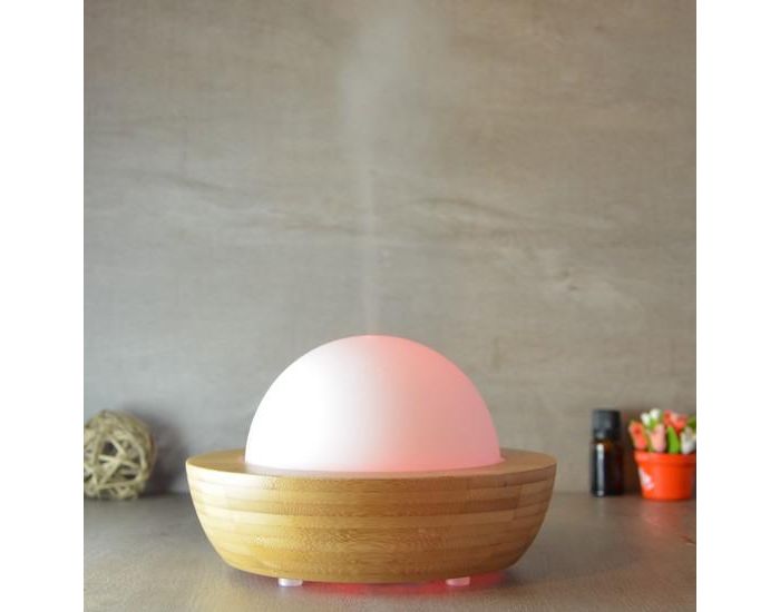 ZEN'AROME Diffuseur d'Huiles Essentielles Ultrasonique en Verre et Bambou Belisia (8)
