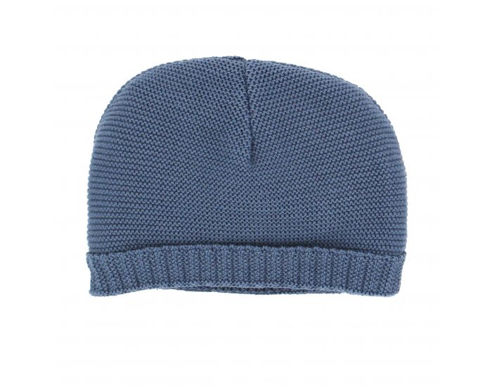 PREMIERS MOMENTS Bonnet Tricot� en Coton Bio - Oc�an (1)