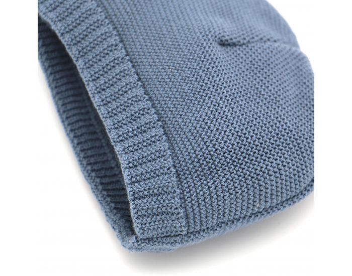 PREMIERS MOMENTS Bonnet Tricot� en Coton Bio - Oc�an (2)