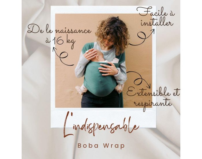 BOBA Echarpe de Portage en Bambou Boba Wrap - Serenity (6)