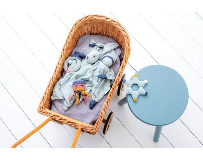 HOPPA Hochet en fil de coton bio Pieuvre (1)