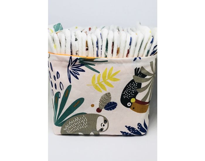 MA TERRE ET MOI Lot de Lingettes Lavables en Fibres d'eucalyptus - Paresseux (1)