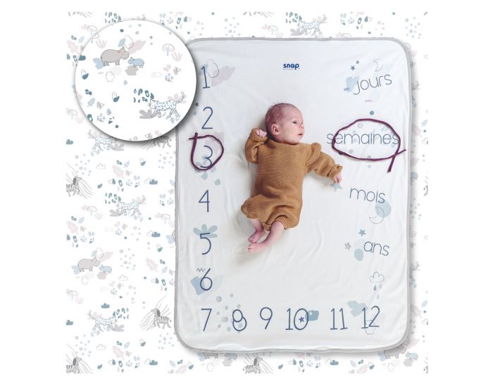 SNAP THE MOMENT Couverture 2 en 1 Photobooth 100% Coton - Safari (9)