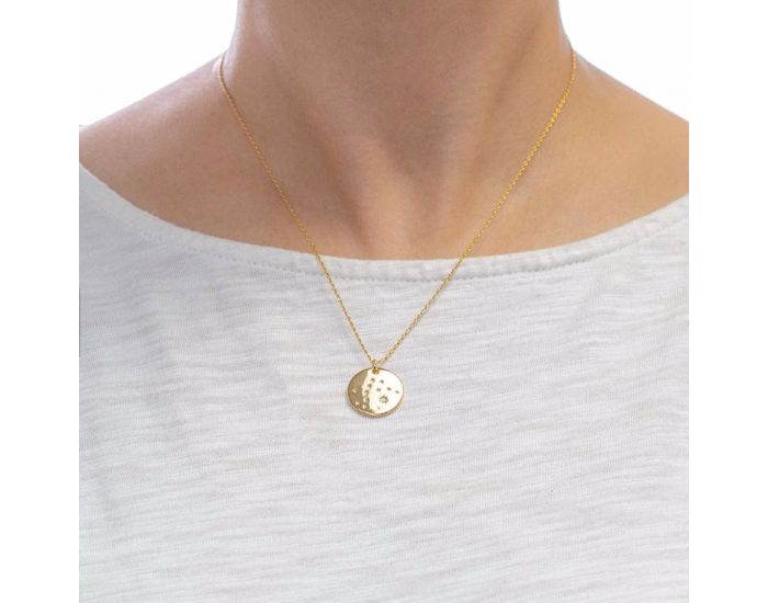 THE GOOD KARMA SHOP Collier Signe du Zodiaque Or 18 Carats - Verseau (2)