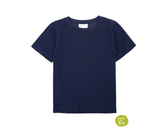 JOYAH Lot 2 t-shirt Enfant 100% Coton Bio - Blanc & Bleu Marine (1)