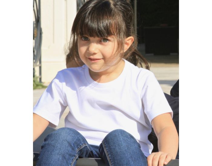 JOYAH Lot 2 t-shirt Enfant 100% Coton Bio - Blanc & Bleu Marine (5)