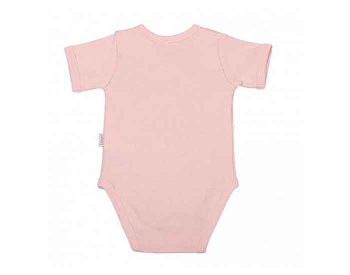 SEVIRA KIDS Body Kimono en Coton Biologique - Basic Manches Courtes Rose (1)