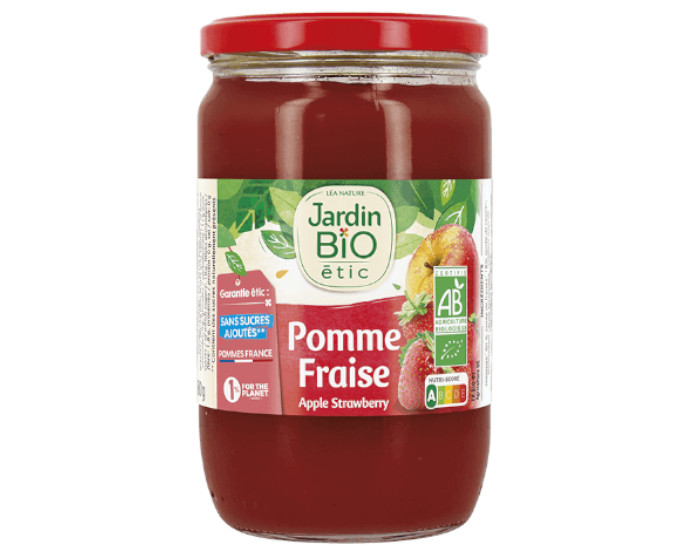 JARDIN BIO Dessert Biofruits Pomme Fraise - 680 g (1)