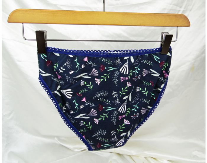 BIOLUNES Culotte menstruelle en coton bio - Bleu - M�dium (1)