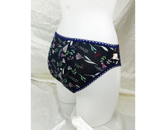 BIOLUNES Culotte menstruelle en coton bio - Bleu - M�dium (5)