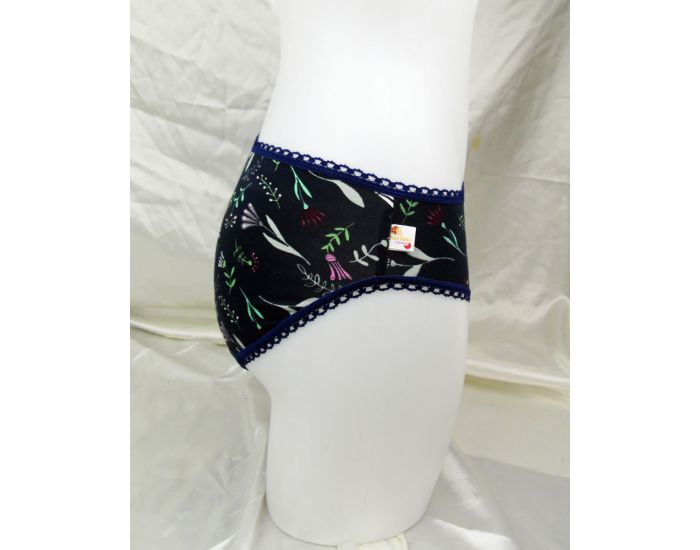 BIOLUNES Culotte menstruelle en coton bio - Bleu - M�dium (6)