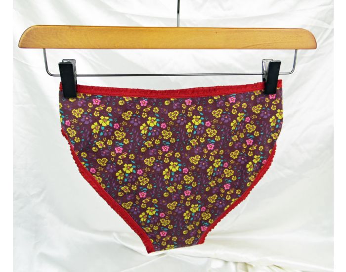 BIOLUNES Culotte Menstruelle en Coton Bio - Fleuri - Mini (1)