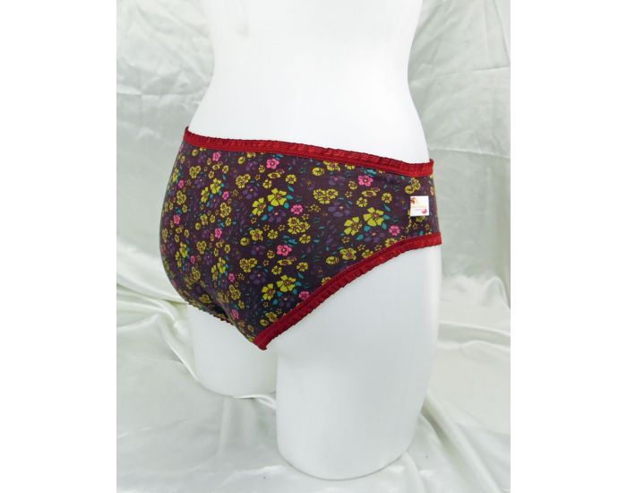 BIOLUNES Culotte Menstruelle en Coton Bio - Fleuri - Mini (5)