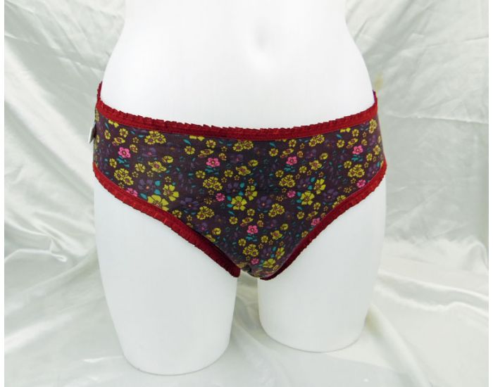 BIOLUNES Culotte Menstruelle en Coton Bio - Fleuri - Mini (6)