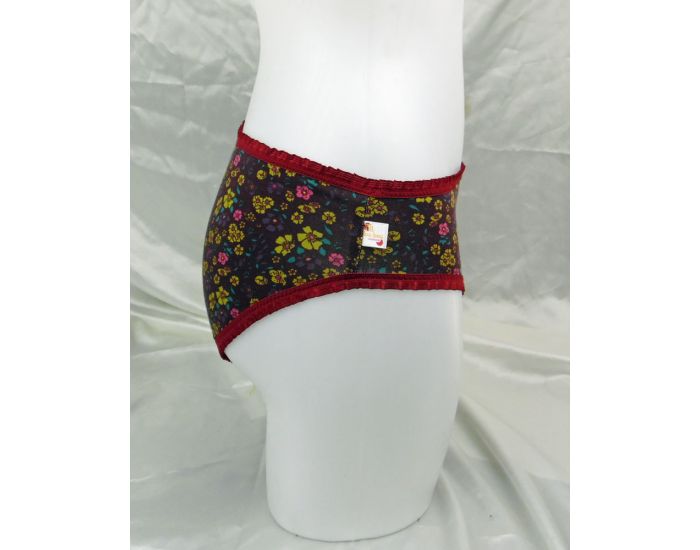 BIOLUNES Culotte Menstruelle en Coton Bio - Fleuri - Mini (7)