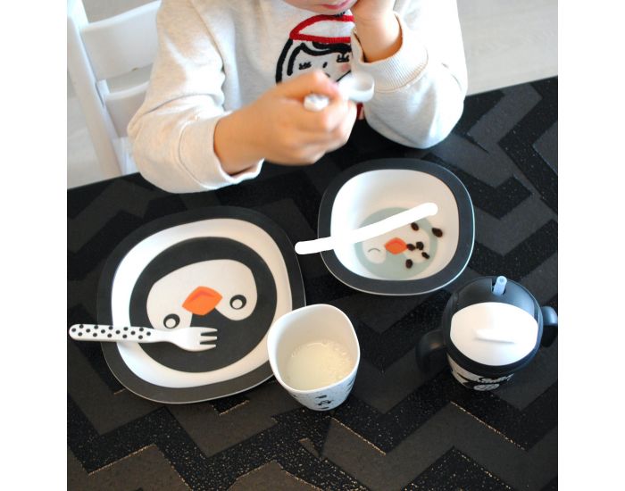 SEVIRA KIDS Coffret Repas B�b� en Bambou, Pingouin (1)